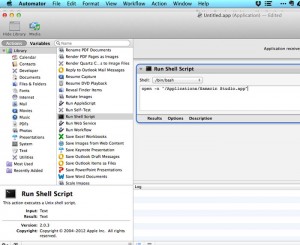 Automator - opening multiple versions of Xamarin Studio